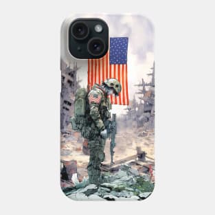 Memorial Day: Remembering Sacrifices, A Call for Unity and Service on a Dark Background Phone Case