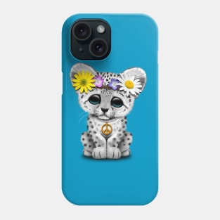 Cute Hippie Snow leopard Cub Phone Case