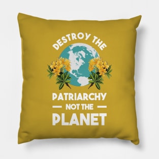 Destroy The Patriarchy Not The Planet Best Merch Pillow