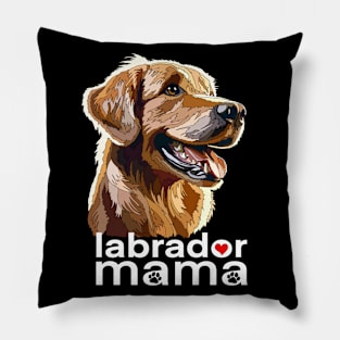 Golden Labrador Retriever Mama Pillow