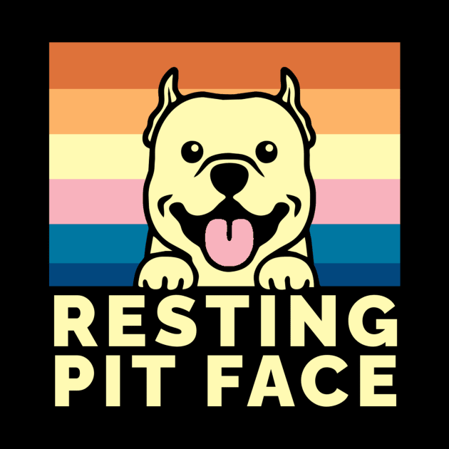 Vintage Pitbull Resting Pit Face - Funny Pitbull Lovers by tiden.nyska