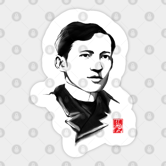 sumi e series pinoy hero jose rizal pinoy sticker teepublic sumi e series pinoy hero jose rizal