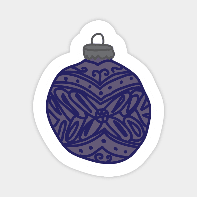 Purple Christmas Ornament Magnet by courtneylgraben