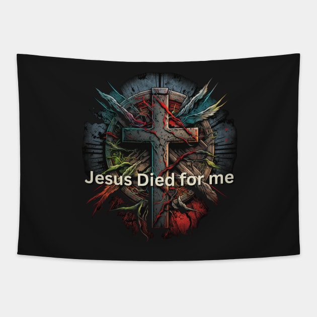 Jesus Died for Me John 3:16 V6 Tapestry by Family journey with God