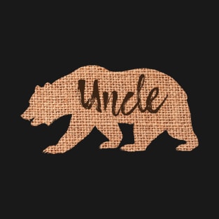 Uncle Bear Burlap Graphic Gift for Uncle T-Shirt