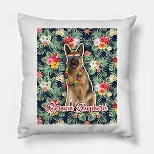 Bernese Mountain Summer Funky Hawaiian, Hawaii Style, Dog Personalized Hawaiian Pillow