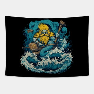 Viking god of the see Njord Tapestry