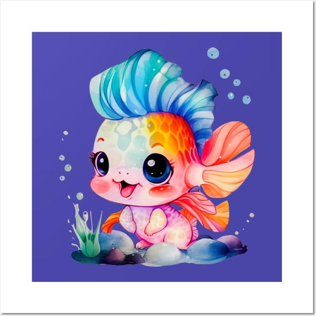 Cute and Happy Baby Fish Cartoon Graphic by neves.graphic777 · Creative  Fabrica