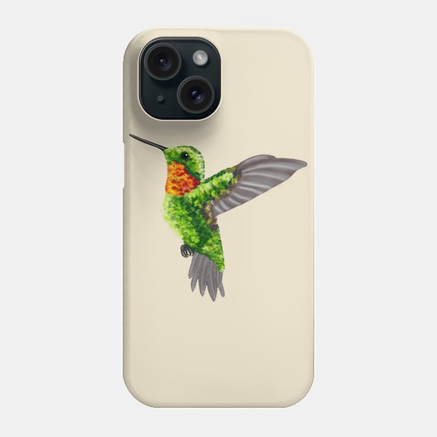 Hummingbird Phone Case by Bit and Bauble Boutique