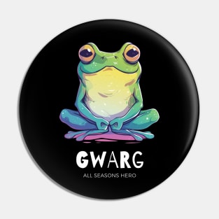 Funny outfit for know-it-all, frog, toad, gift "GWARG" Pin