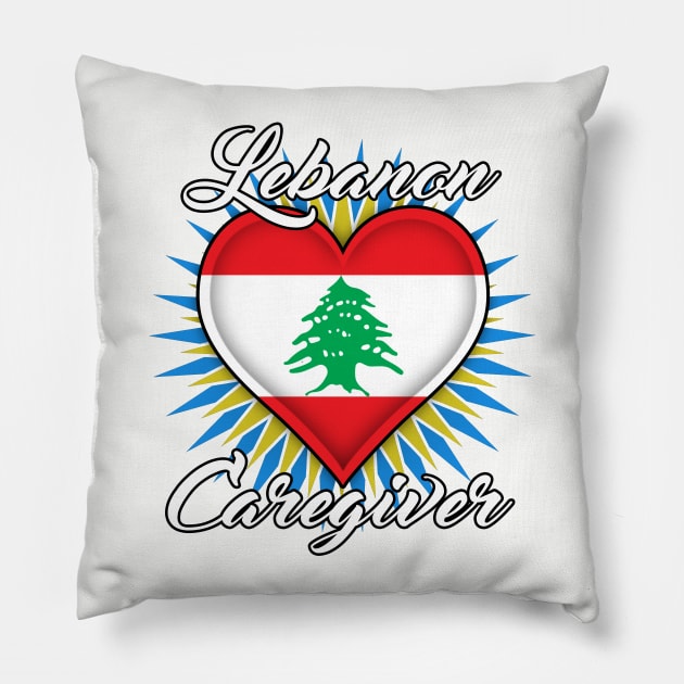 Lebanon Caregiver (white font) Pillow by WCN Store