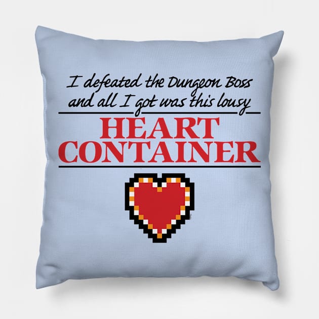 Lousy Heart Container Pillow by mikehandyart