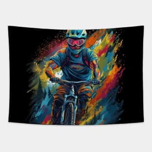 Mountain Biker Tapestry