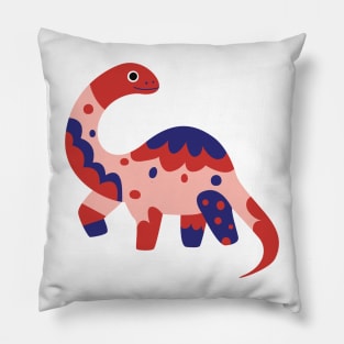 Cartoon Brontosaurus Dino Pillow