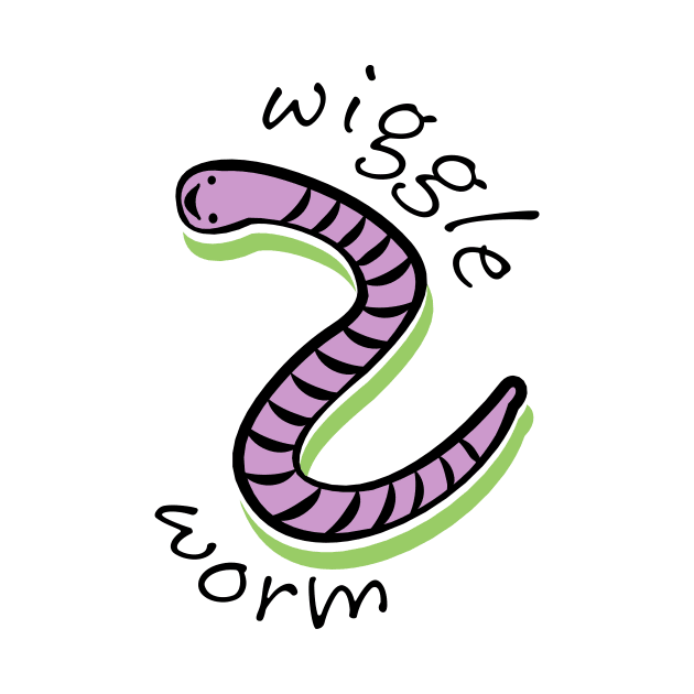 Cute Animal Wiggle Worm by evisionarts