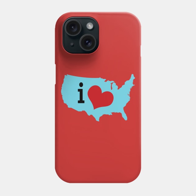 Heart USA Phone Case by oddmatter