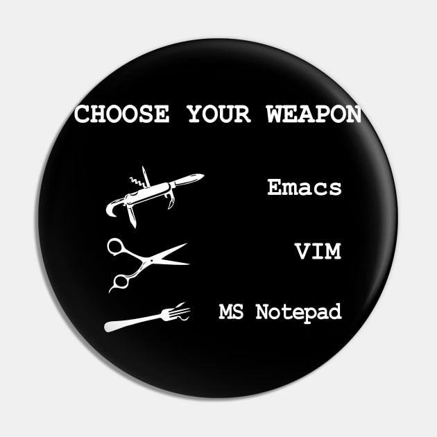 Emacs Vs VIM Vs Notepad Text Editors Programmers Pin by alltheprints