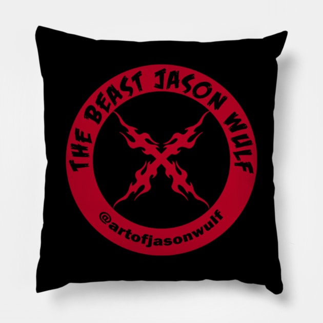 SKATER MARK OF THE BEAST Pillow by jasonwulf