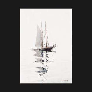 Two–masted Schooner with Dory (1894) by Winslow Homer T-Shirt