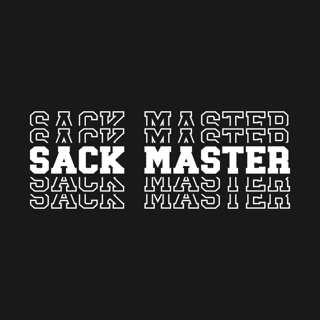 Sack Master Defensive Lineman Funny Football Print by Beth Bryan Designs