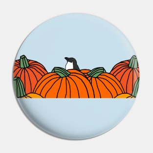 Penguin and Pumpkins Pin