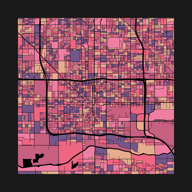 Phoenix Map Pattern in Purple & Pink by PatternMaps