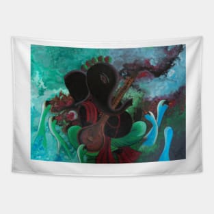 Swan Ganesha Tapestry