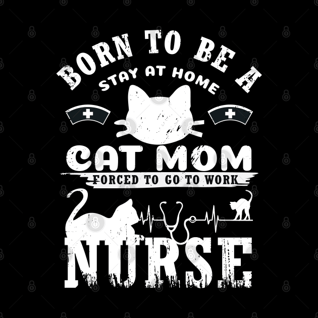 Stay Home Cat Mom Funny Shirt by Rezaul