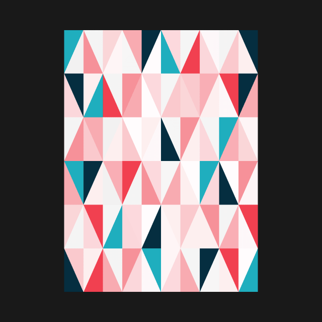 Geo Abstract Pink & Blue by Blue-Banana