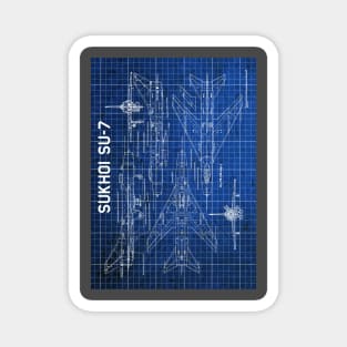 Blueprint of Sukhoi SU7 Magnet