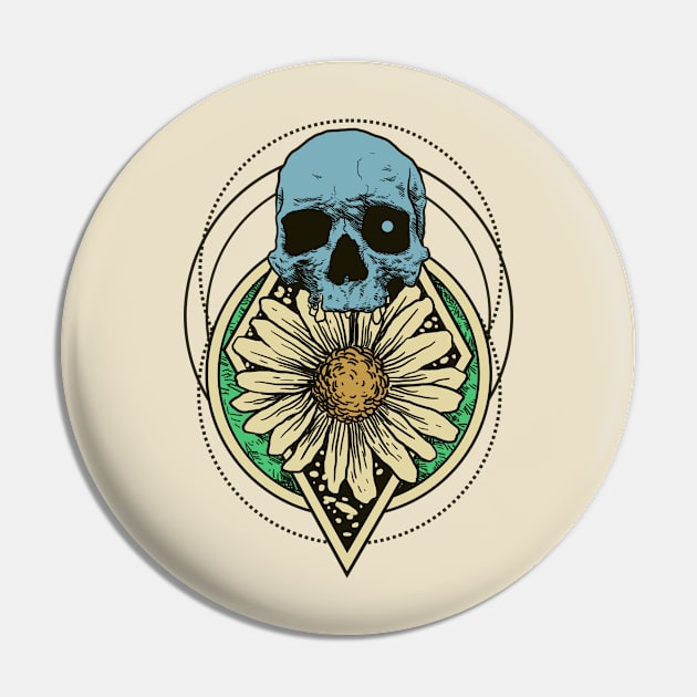 skull flower Pin by donipacoceng