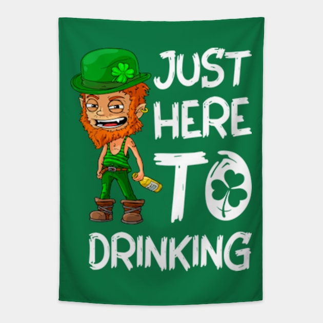 Saint Pattys Day Funny Irish Drinking Tapestry by Designs by Romeo