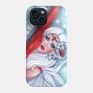 Christmas wisher angel by Renee Lavoie Phone Case