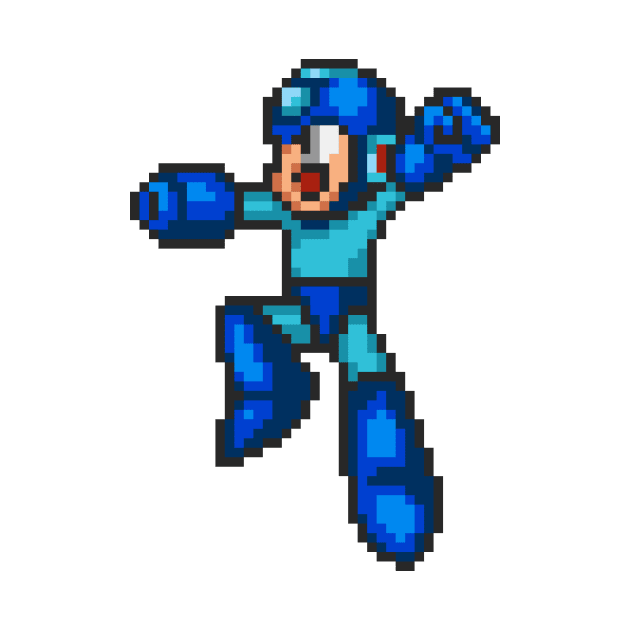 Mega Man Jump Sprite by SpriteGuy95