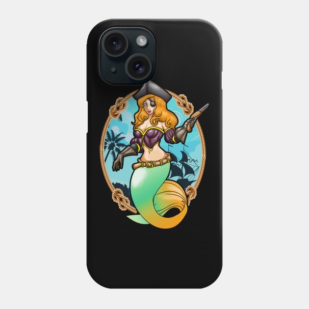 Mermaid Pirate Women Men Christmas Gift Phone Case by Ramadangonim