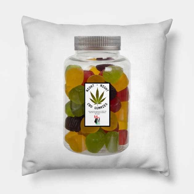 Night Night CBD Gummies Pillow by Main Mary Jane Cannabis Collectibles