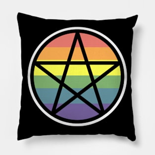 Rainbow Pentagram Pillow