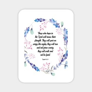 Bible verse Wings like eagles, Isaiah 40 31 Bible Verse, Those who hope in the lord will renew their strength, Isaiah 40 31, Christian gifts for women, Bible verse Magnet