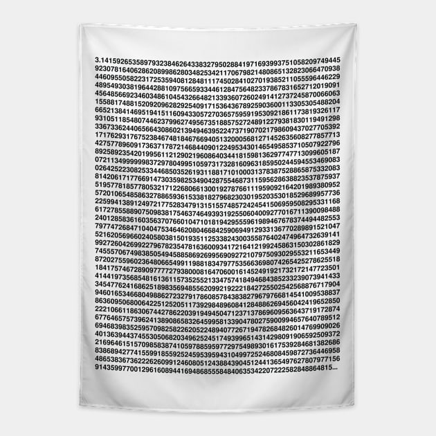 DIGITS OF PI (BOX) Tapestry by encip