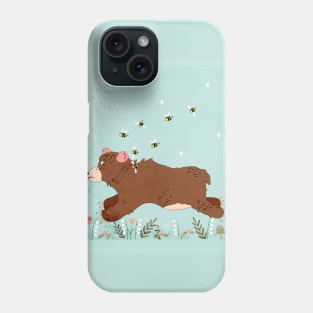 Bear Riled Up The Bees Phone Case