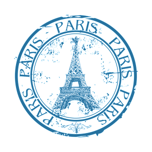 Paris France Eiffel Tower Souvenir Stamp T-Shirt