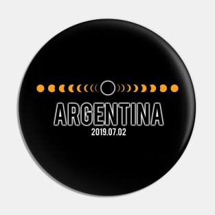 July 2 2019 Total Solar Eclipse Argentina South America T Shirt Pin