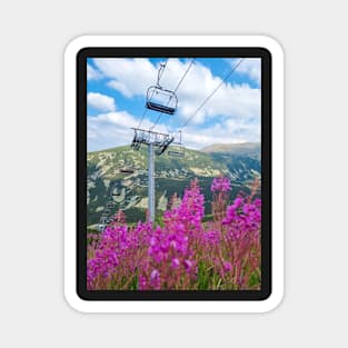 Mountain Ski Lift Magnet