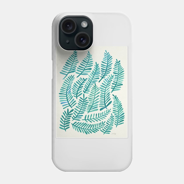 fronds green Phone Case by CatCoq