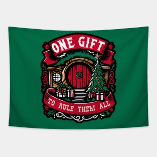 One Gift to Rule Them All - Gift Tag - Funny Christmas Fantasy Tapestry