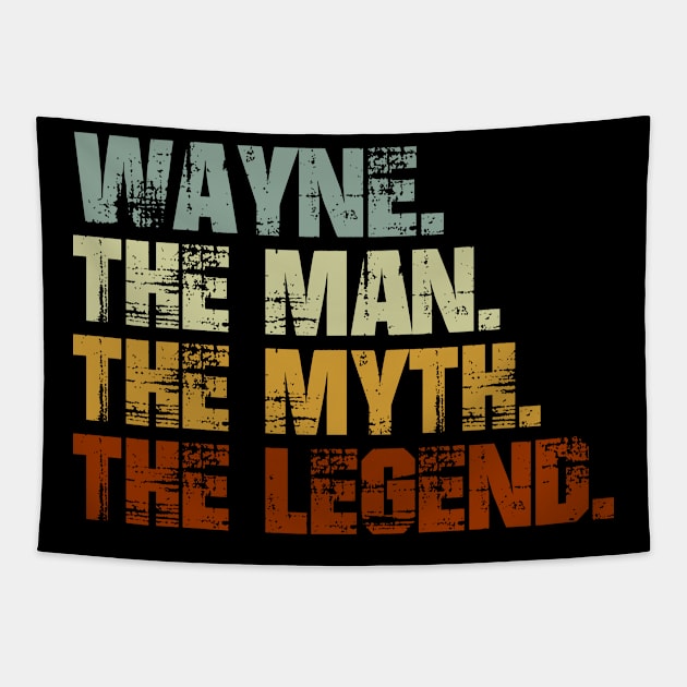 Wayne The Man The Myth The Legend Tapestry by designbym