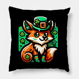 St Patricks Day Fox Pillow