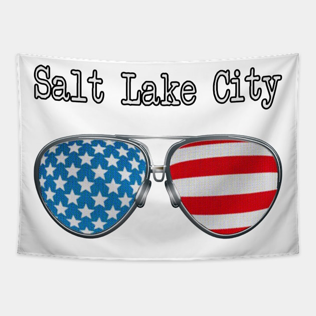 AMERICA PILOT GLASSES SALT LAKE CITY Tapestry by SAMELVES