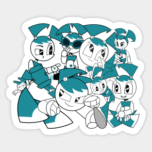 teenage robot Sticker for Sale by GreasyGerbil