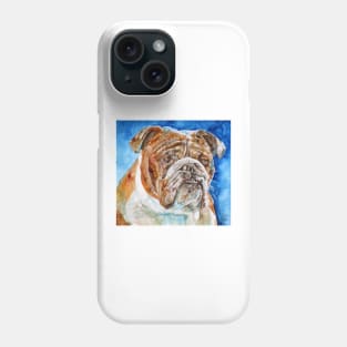 BULLDOG - watercolor portrait .7 Phone Case